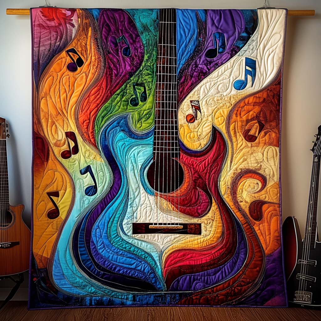 Notes In Color Waves Quilted Blanket Bedroom Decorations Gift Ideas For Mom
