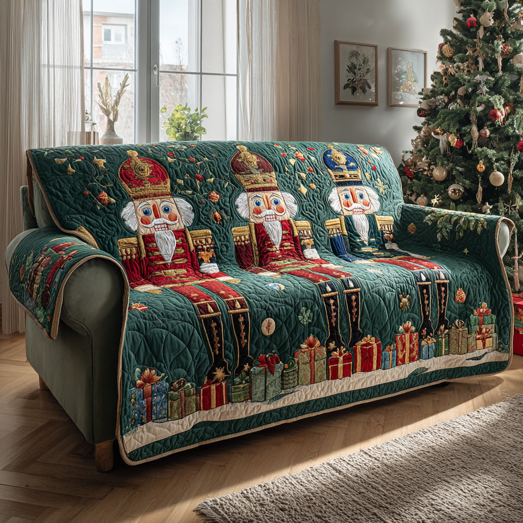 Nutcracker Emerald King Quilted Sofa Cover Christmas Sofa Covers Christmas Gifts For Relatives