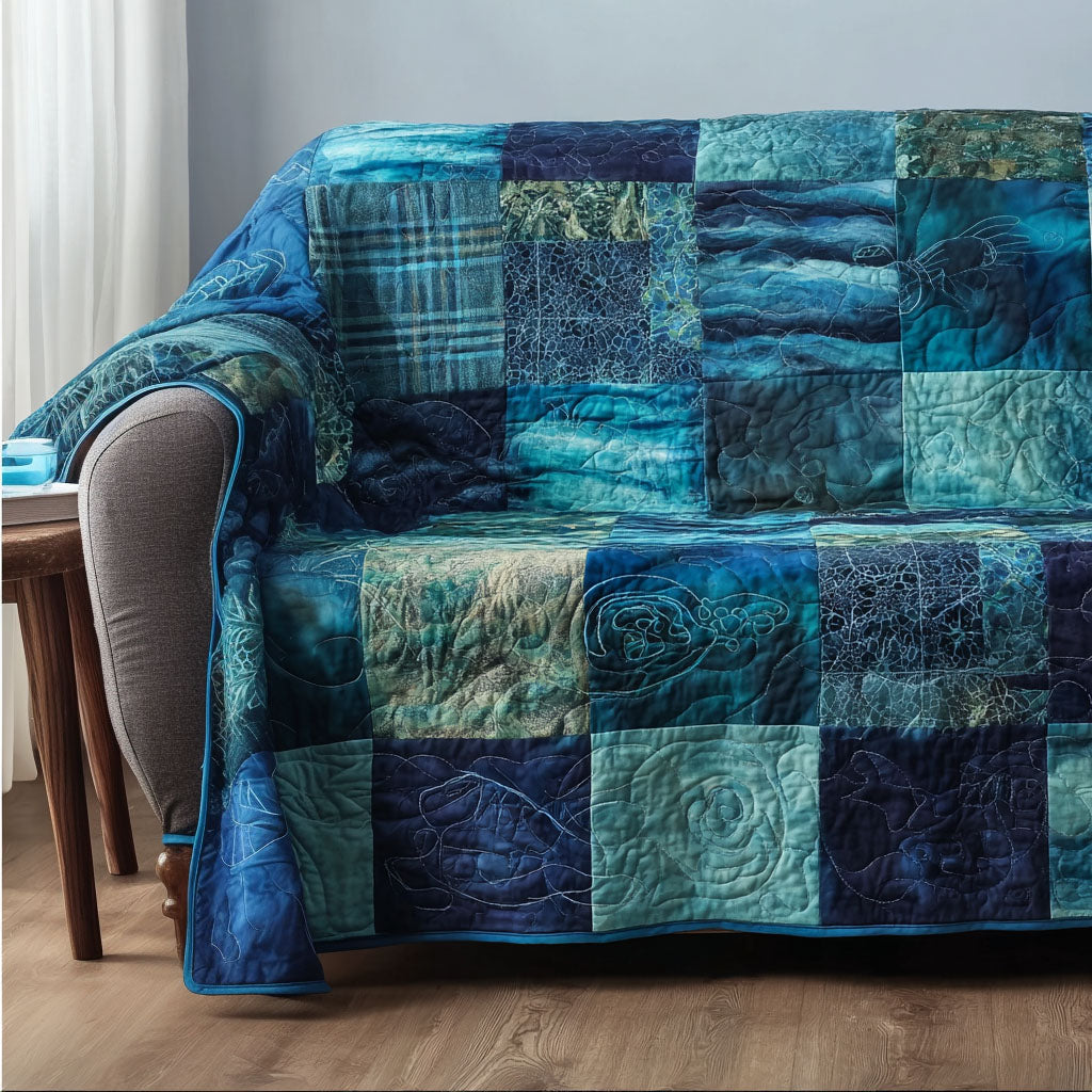 Ocean Harmony Quilted Sofa Cover Sofa Seat Covers Gift For Beach Lover