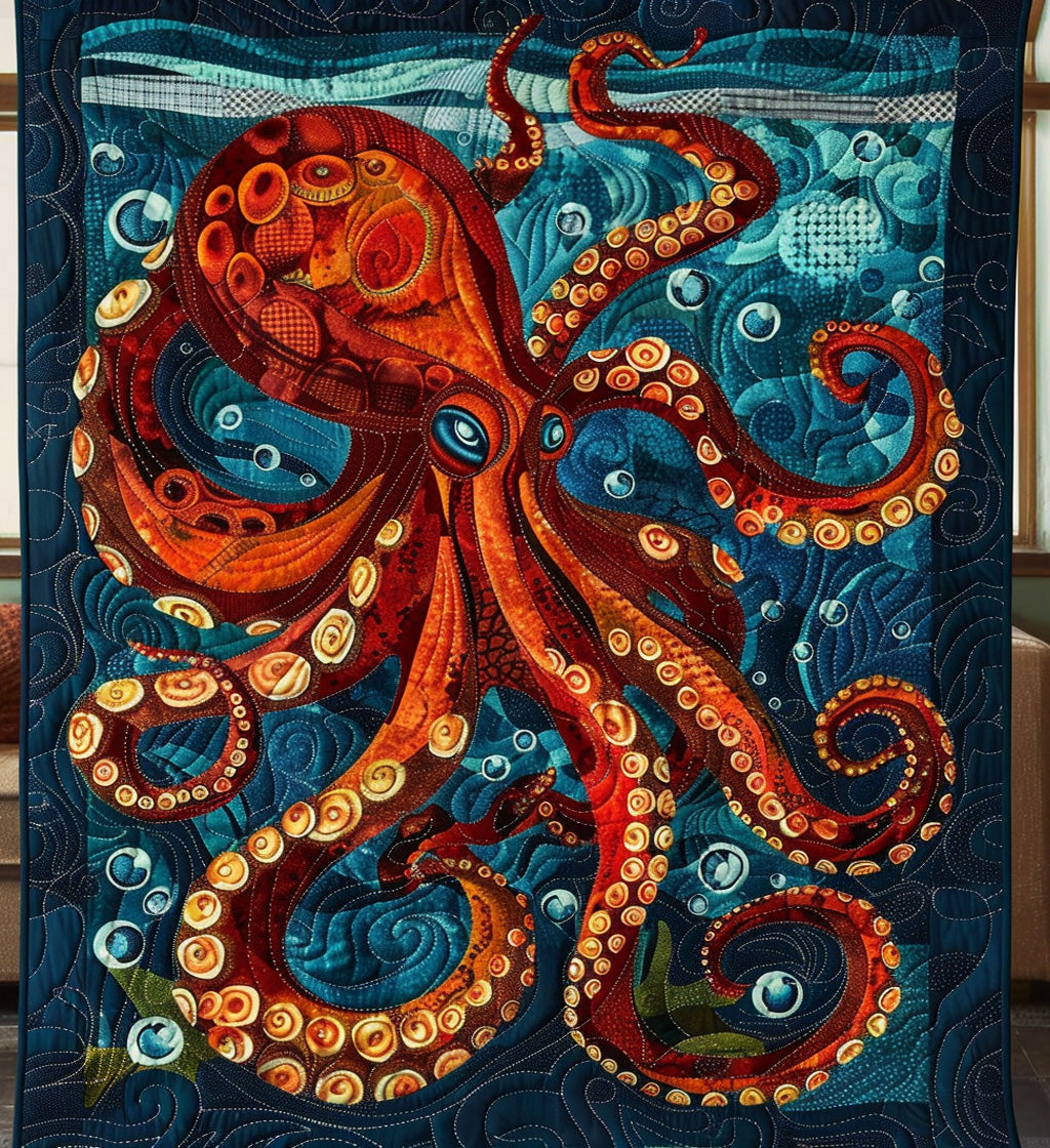 Octopus Mystique Quilted Blanket Boho Bedroom Ideas Good Fathers Day Gifts