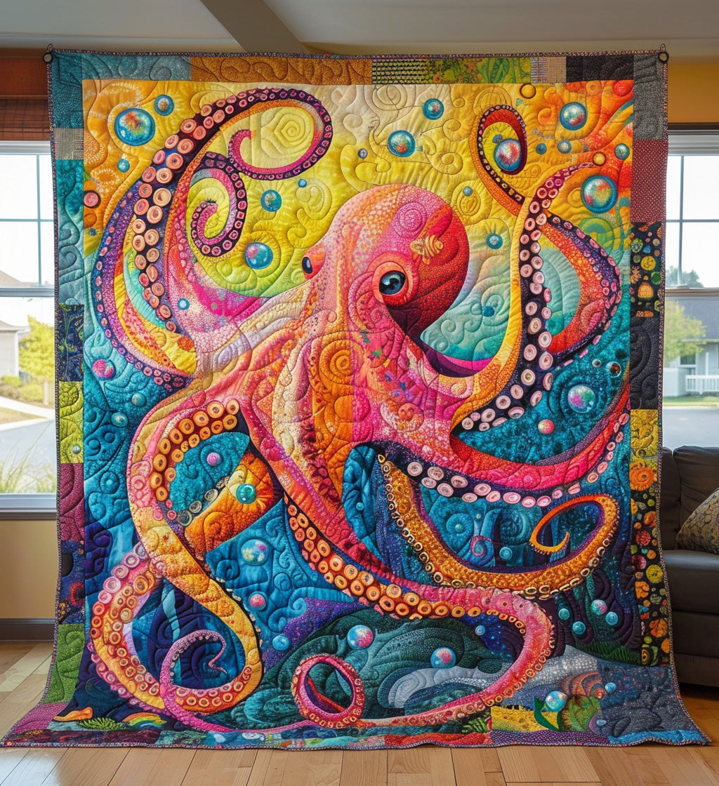 Octopus Odyssey Quilted Blanket Cool Bedroom Ideas Gifts For Your Mom