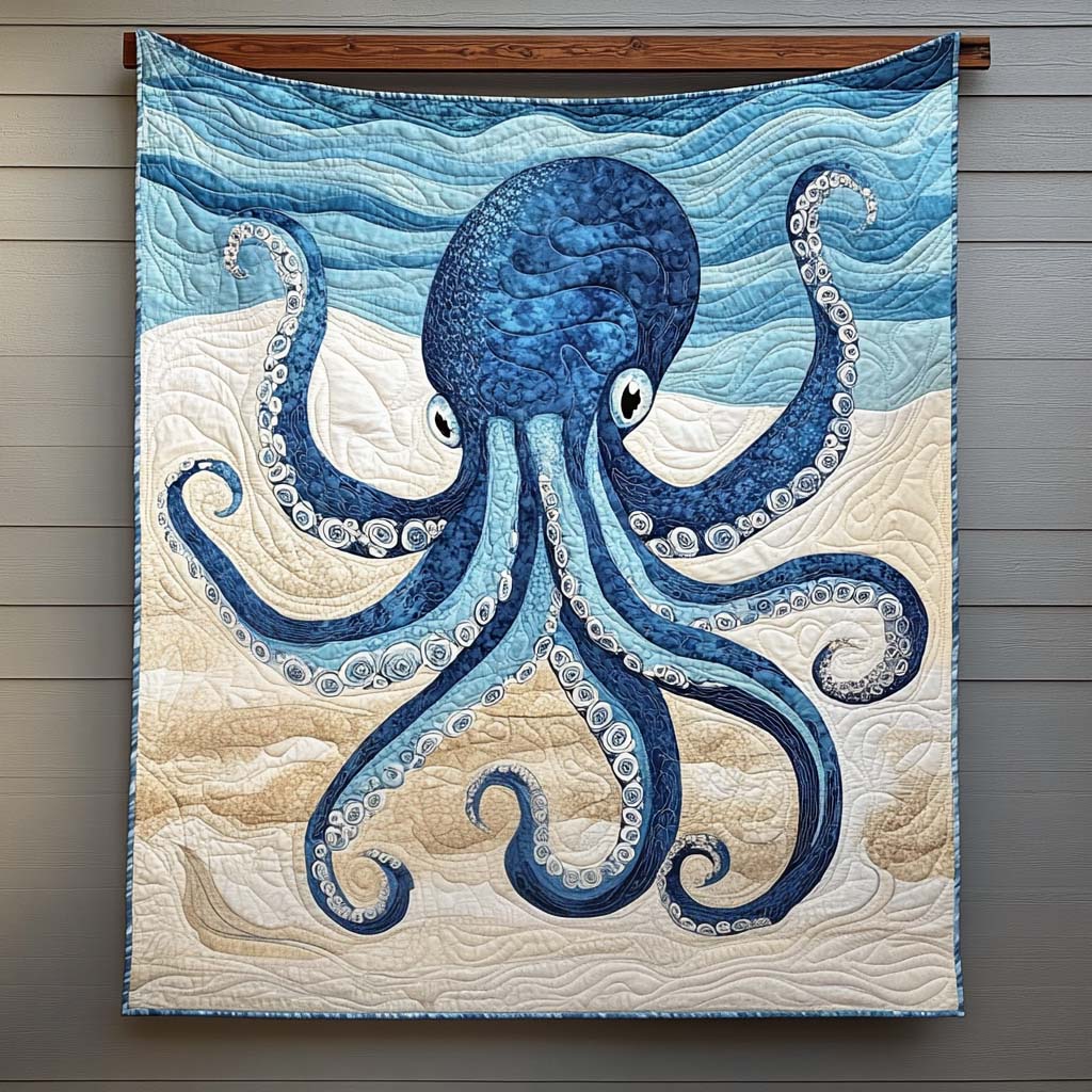 Octopus Odyssey Quilted Blanket Nice Bed Sheet Sets Presents For Ocean Lovers