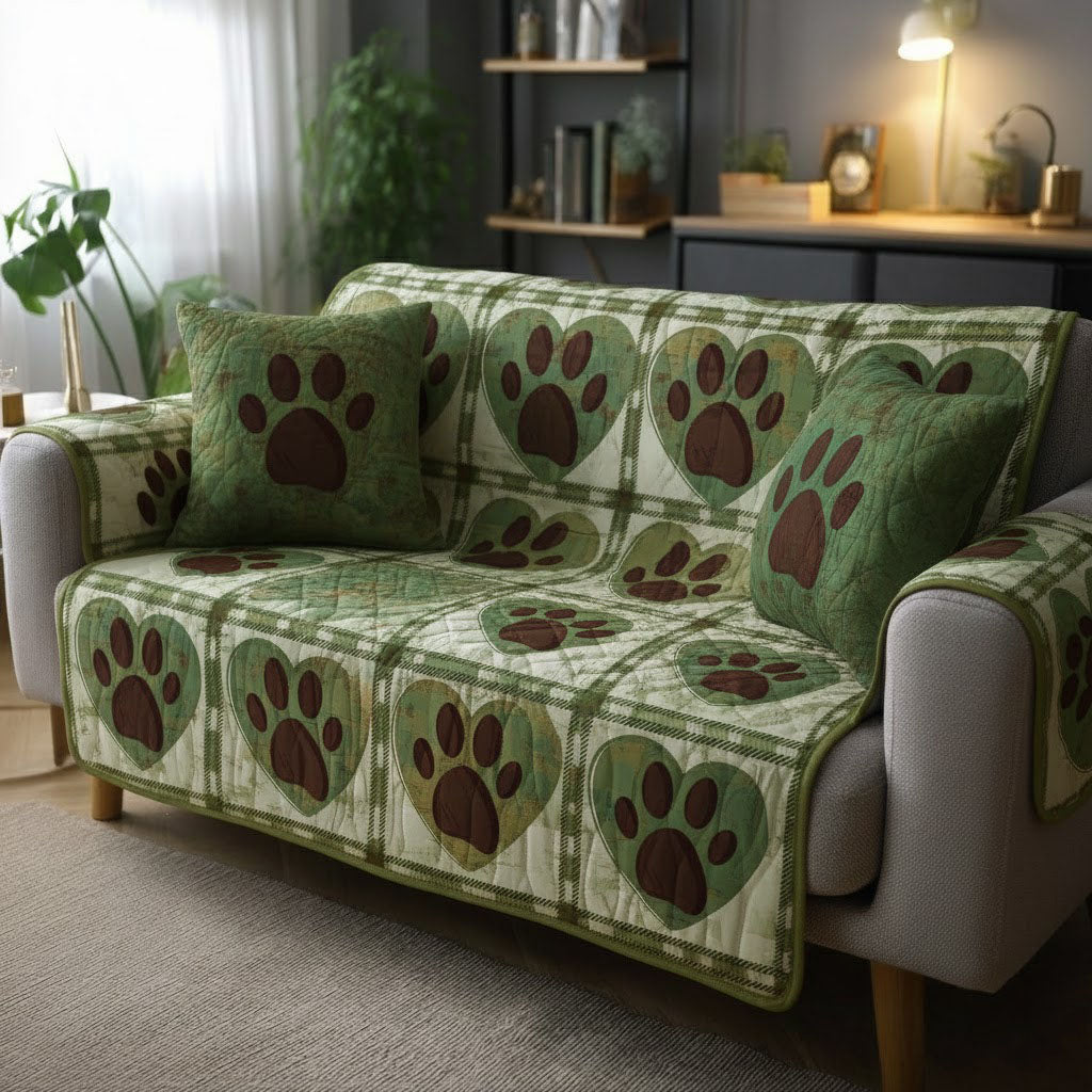 Olive Paw Haven Quilted Sofa Cover Nice Sofa Covers Dog Presents For Humans