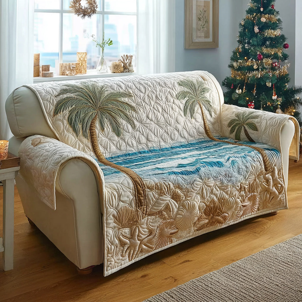 Palm Beach Quilted Sofa Cover Couch Cushion Covers Beach Related Gifts
