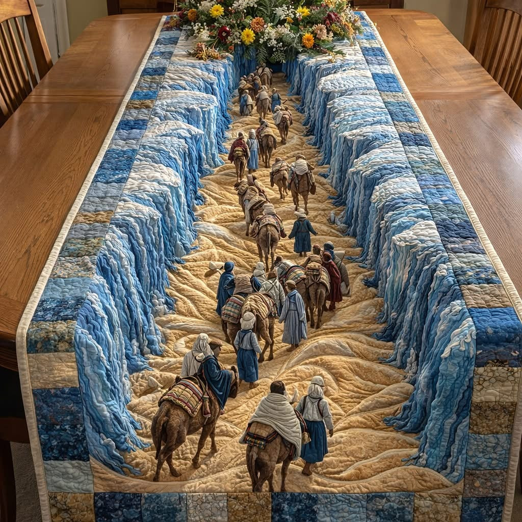 Passover Seder Quilted Table Runner Christian Table Dining Decor Easter Faith Based Gifts