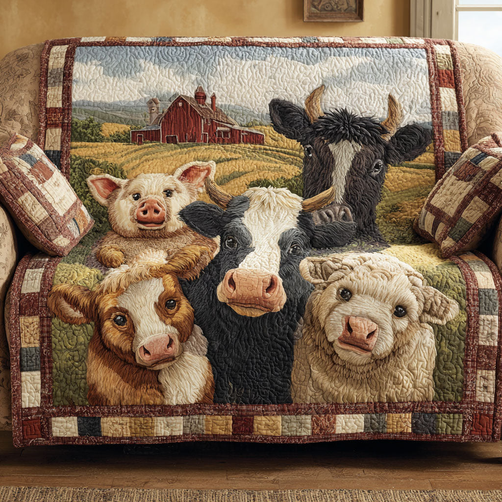 Pastoral Comfort Quilted Sofa Cover Couch Slipcovers Great Gifts For Farmers