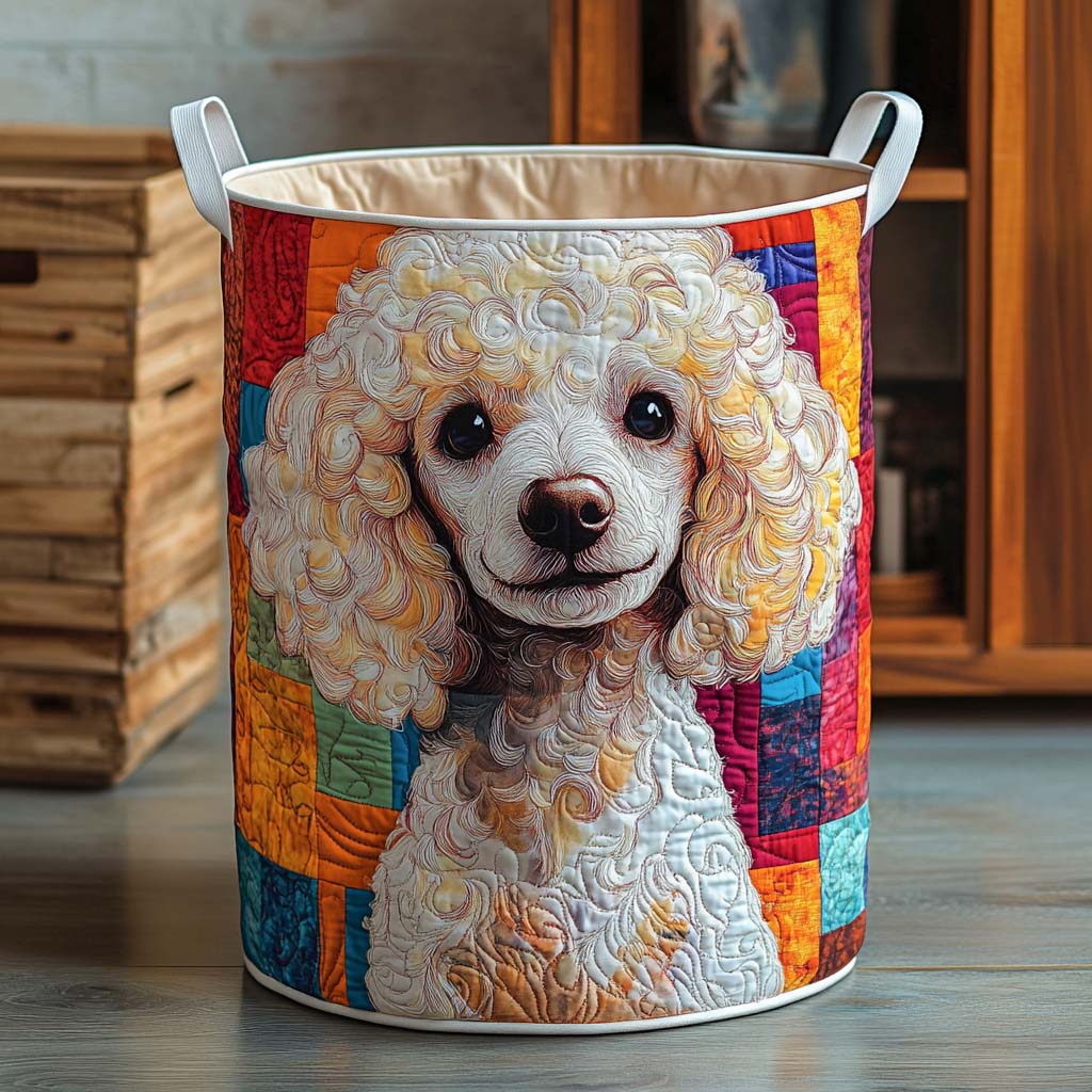 Patchwork Smile Quilted Laundry Basket Cozy Quilted Laundry Basket Gift for New Homeowners