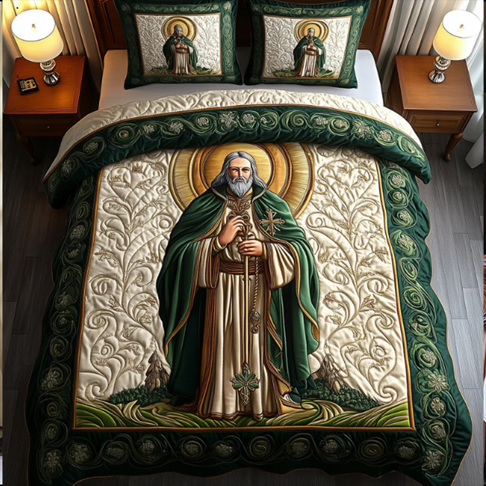 Patrick Blessing For Everyone Saint Patrick Day Quilt Bedding Set Best Gift For Irish