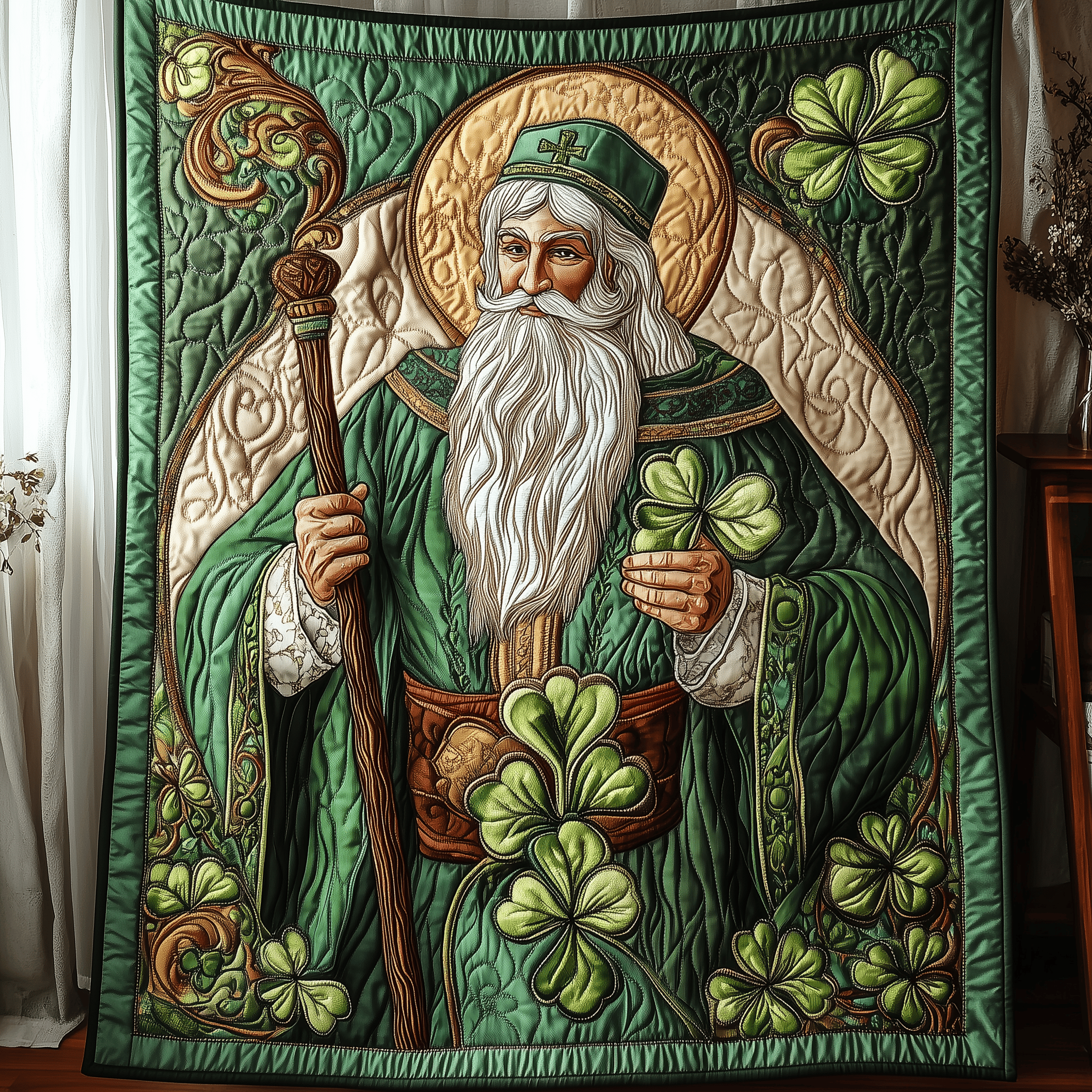 Patrick Blessing Quilted Blanket Best Throws For Sofas Irish Gift Shop
