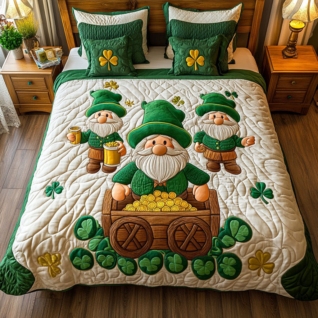 Patrick's Lucky Gnome Duvet Cover Set Quilt Bedding Set Bedspread Happy Saint Patrick'S Day Gifts