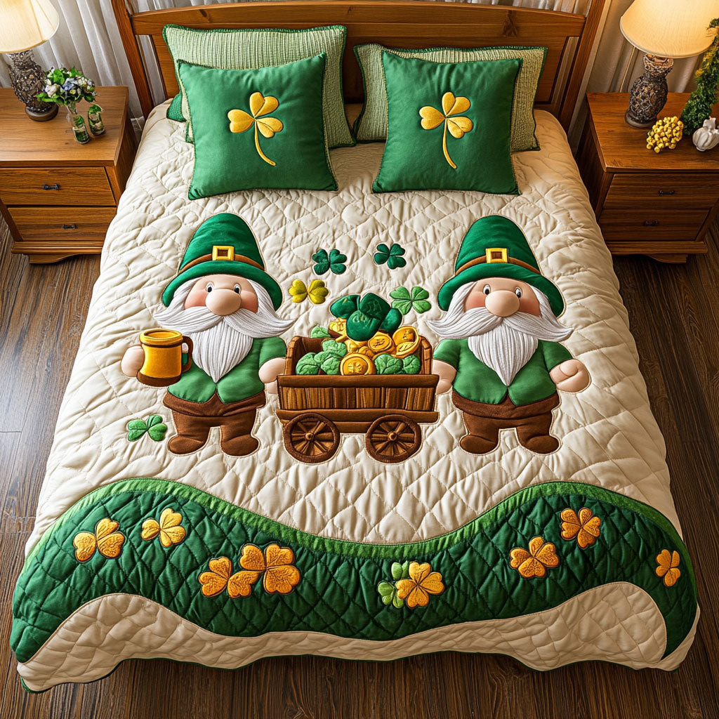 Patrick's Lucky Gnome Duvet Cover Set Quilt Bedding Set Bedspread Mother's Day Gifts For Wife
