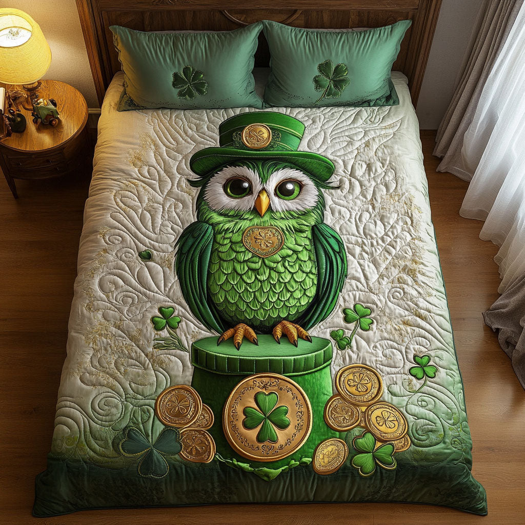 Patrick's Lucky Owl Duvet Cover Set Quilt Bedding Set Bedspread Mother's Day Gifts For For Mom From Daughter