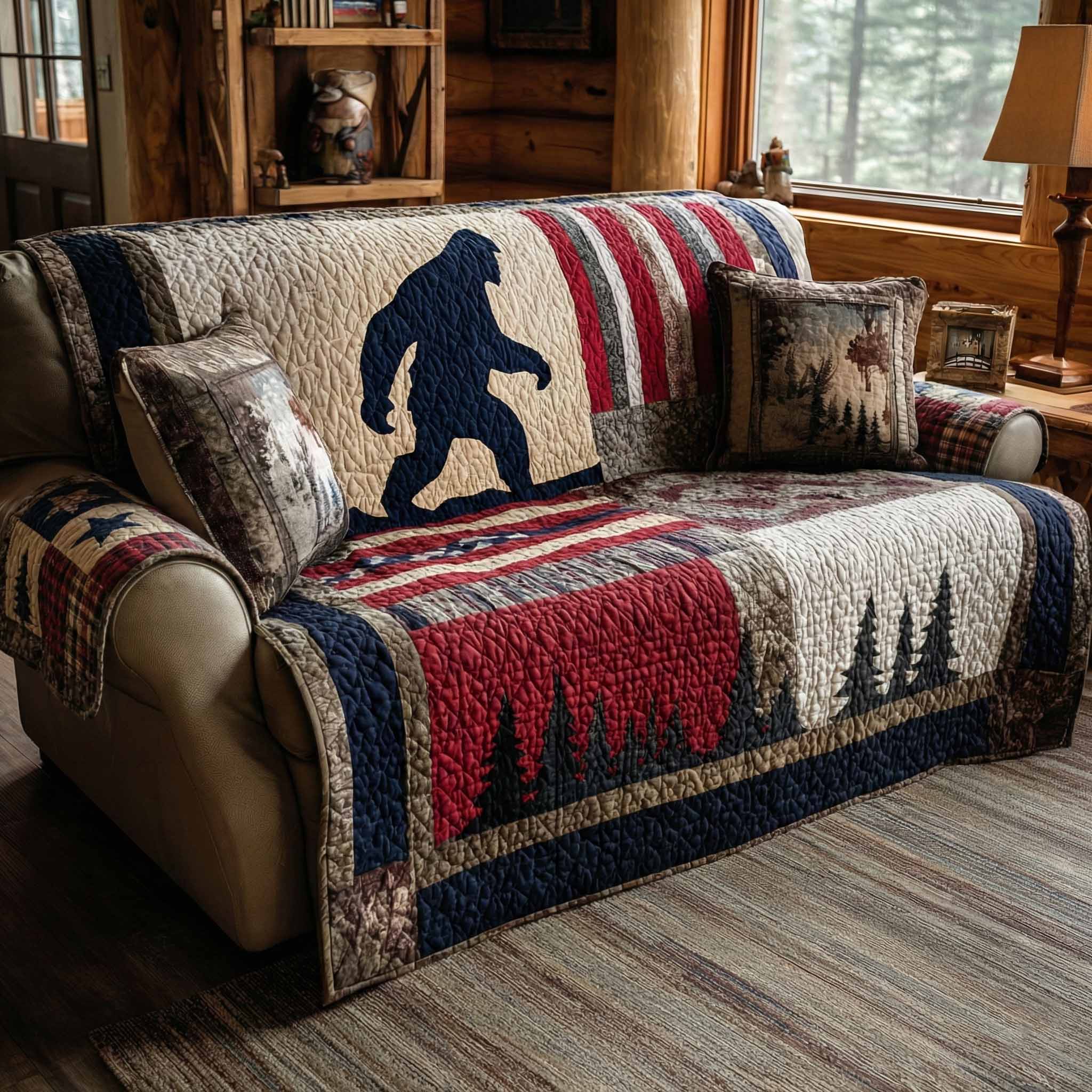 Patriot Giant Quilted Sofa Cover Sofa Cover Couch Gifts For Bigfoot Lovers
