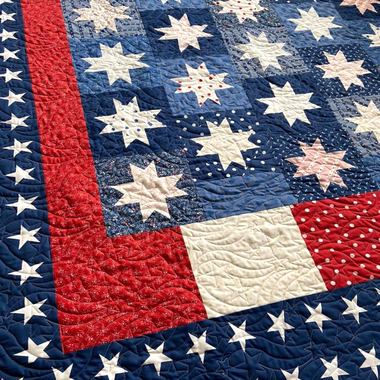 Patriotic Elegance Quilted Blanket Best Bed Sheet Set 4Th Of July Gift Ideas