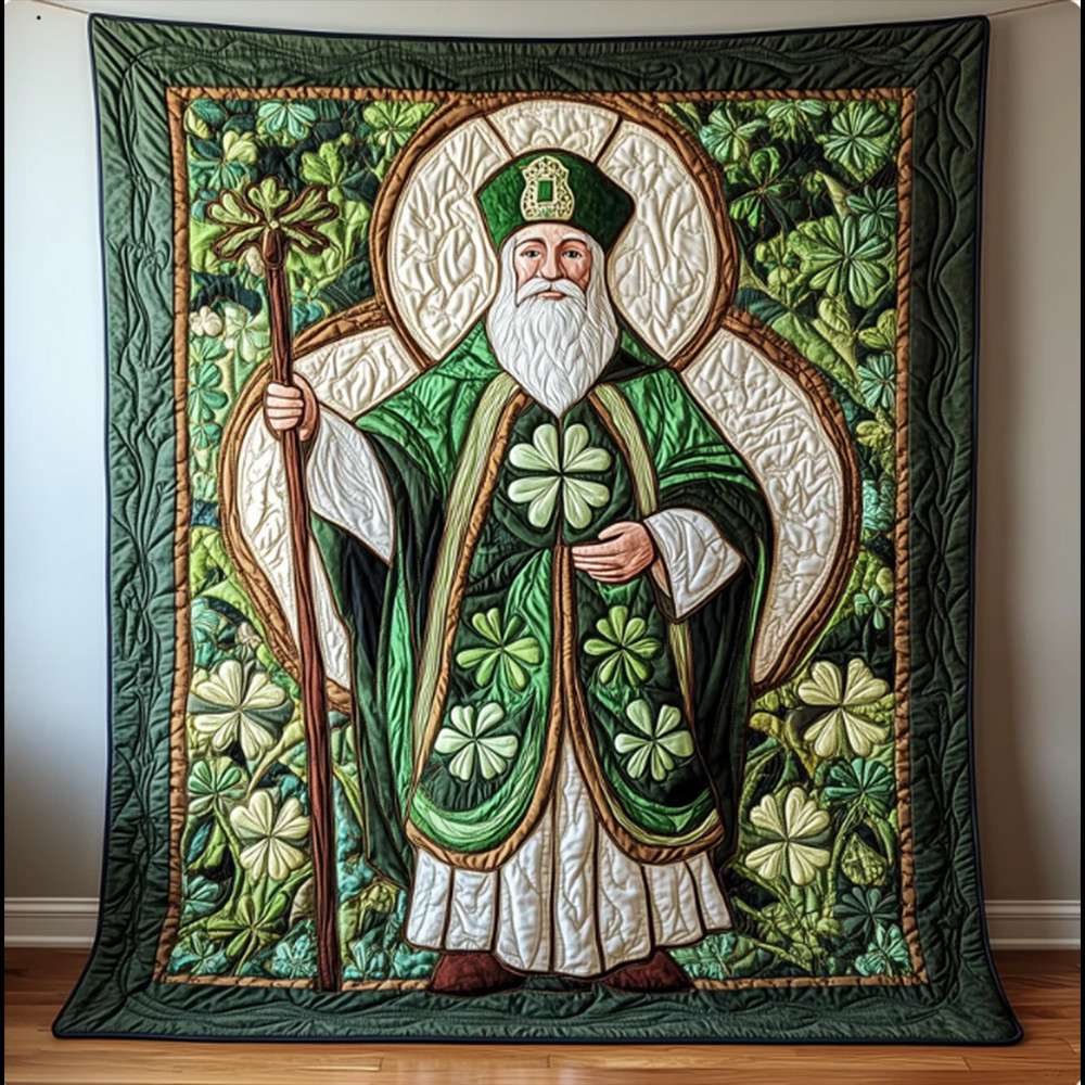 Patron Of The Ireland Patrick's Day Quilt Blanket Best Gift For Him Her