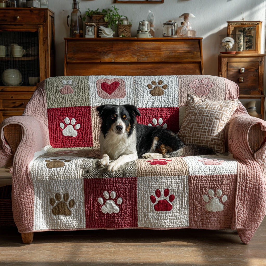 Pawful Heartland Quilted Sofa Cover Recliner Couch Covers Cute Dog Owner Gift Ideas