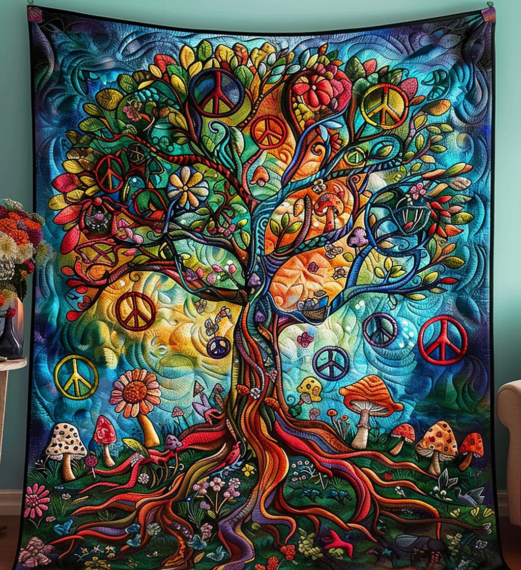Peace Of Life Quilted Blanket Quilt Comforter Sets Tree Of Life Gifts For Her