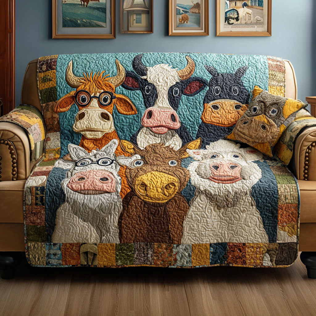 Peaceful Pastures Quilted Sofa Cover Slipcover Couch Covers Presents For Farmers