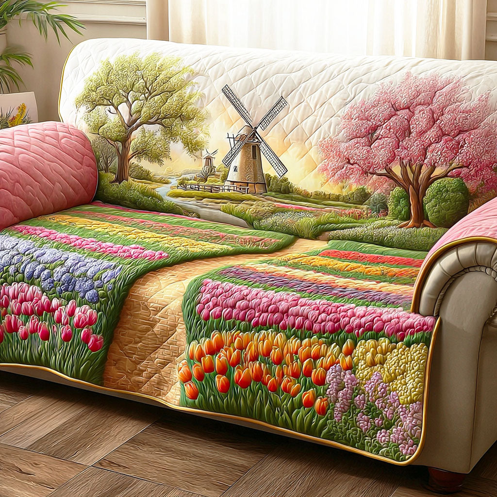 Peaceful Spring Land Quilted Sofa Cover Best Sofa Covers Mother To Be Gifts