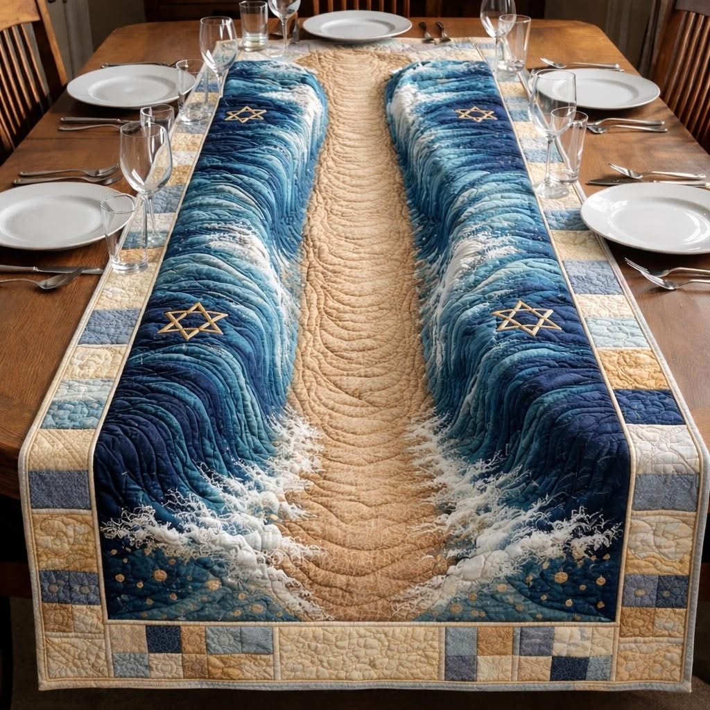 Pesach Vintage Quilted Table Runner Holiday Home Decor Jewish Passover Gifts 2026
