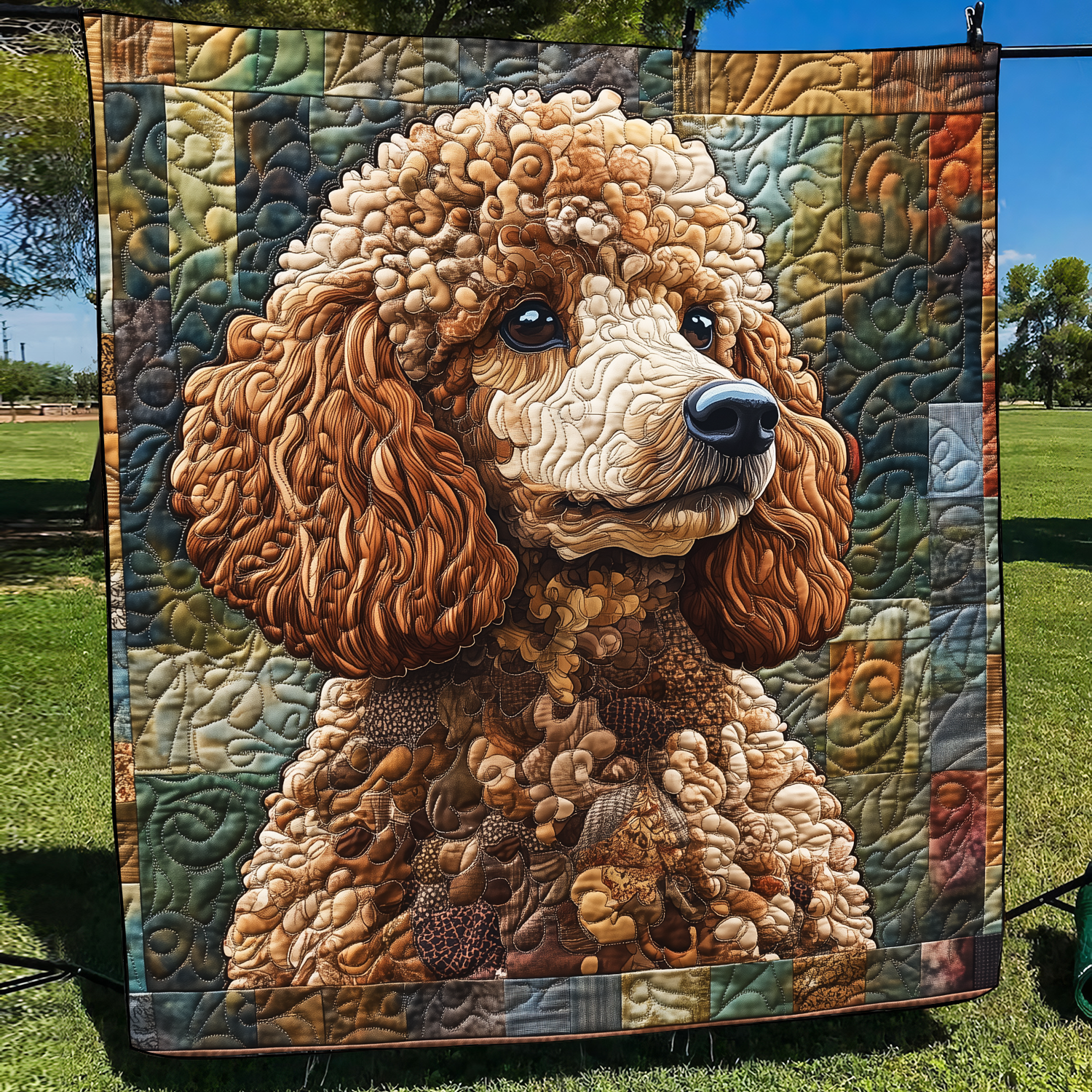 Poodle Parade Quilted Blanket Bedroom Decorations Dog And Owner Gifts