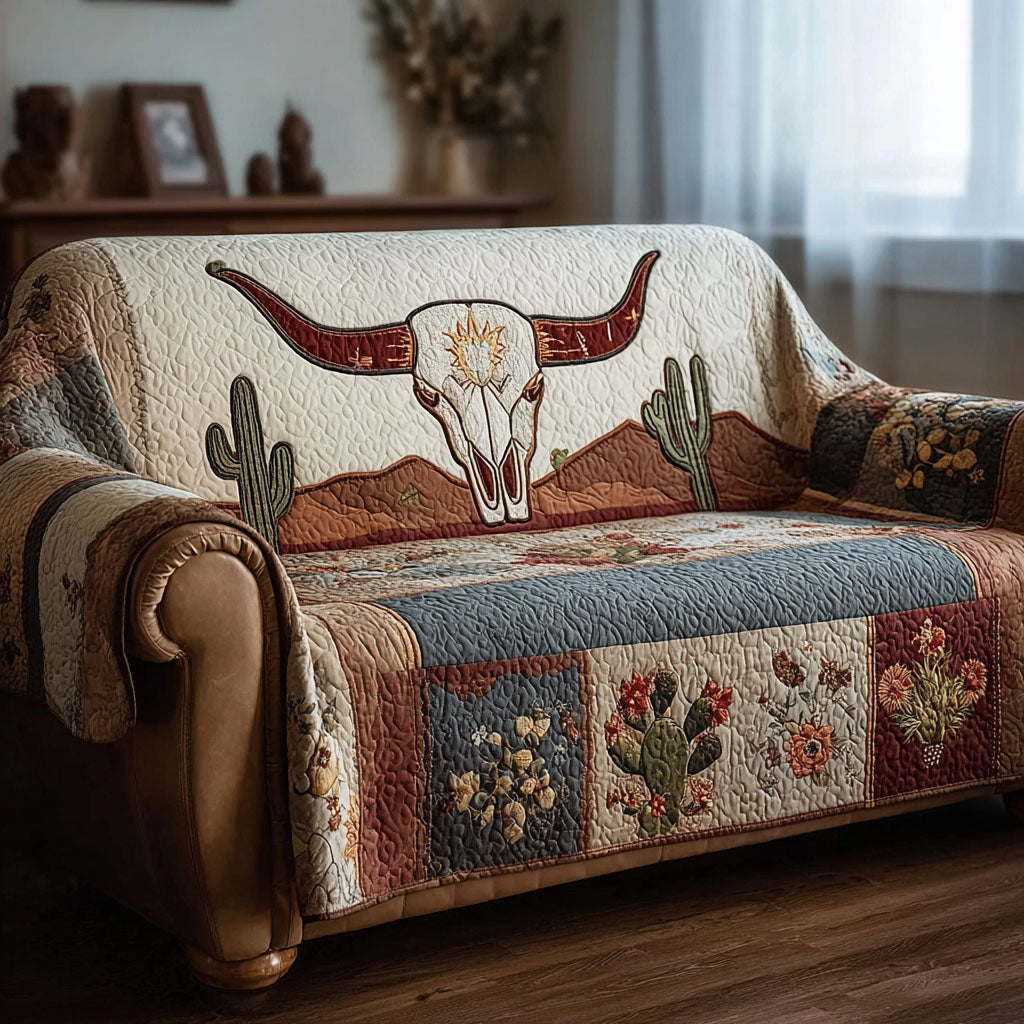Prairie Vibes Quilted Sofa Cover Living Room Decor Ideas Western Theme Ornaments