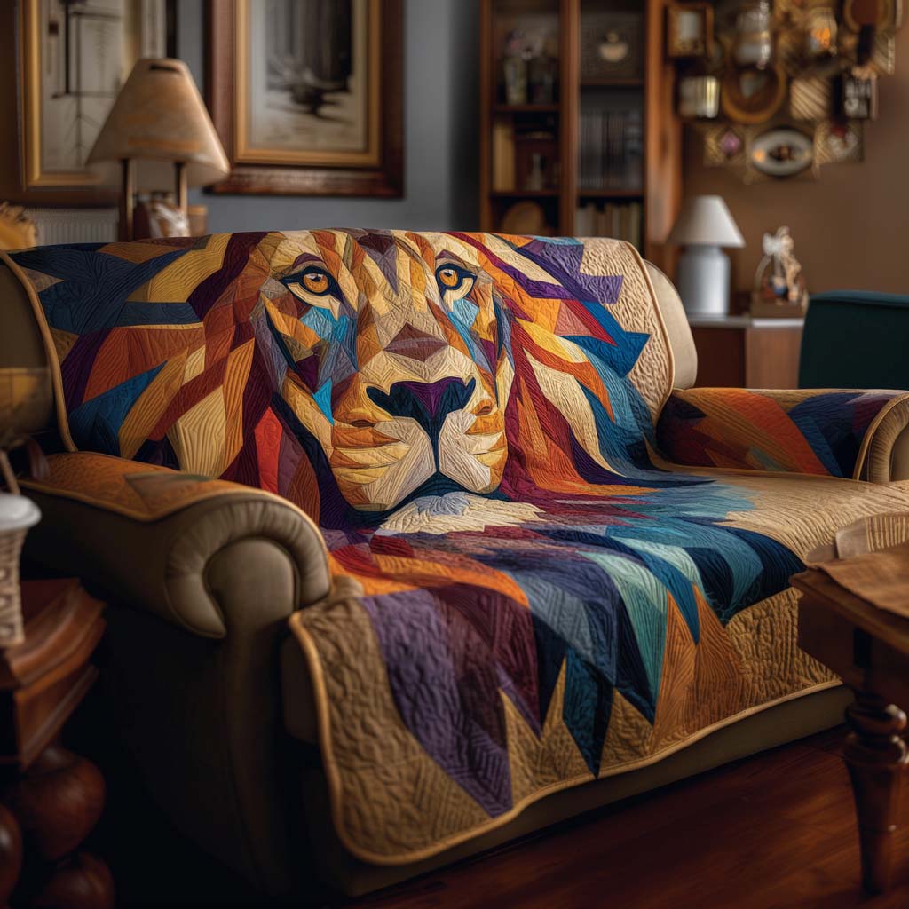 Pride King Quilted Sofa Cover Best Couch Covers Lion Lover Gifts