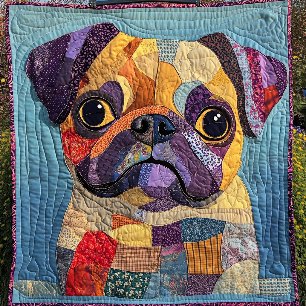 Puggy Perfection Quilted Blanket Bedroom Decorations Gift For Pug Lover