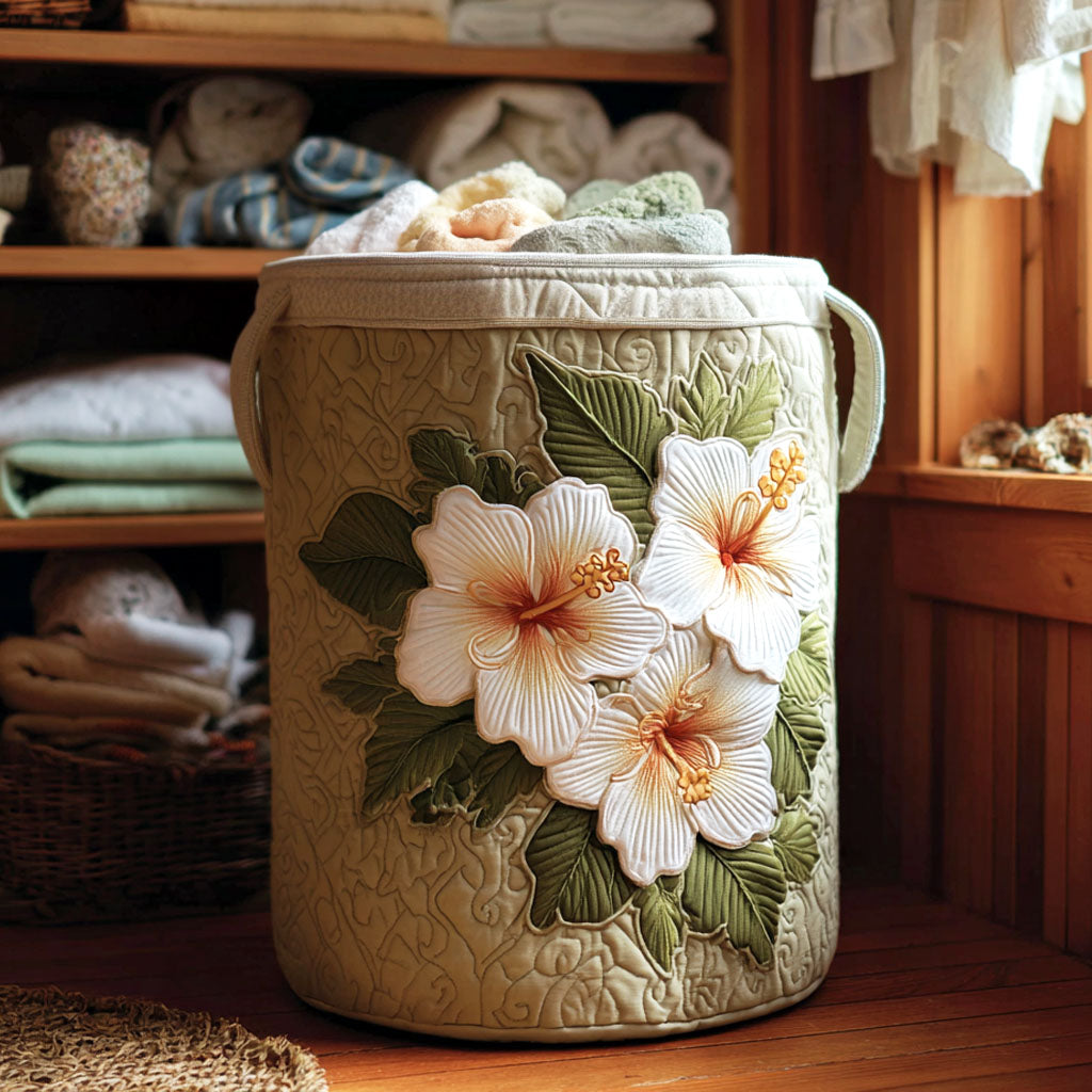 Pure Petal Quilted Laundry Basket Foldable Laundry Hamper with Quilted Fabric Design