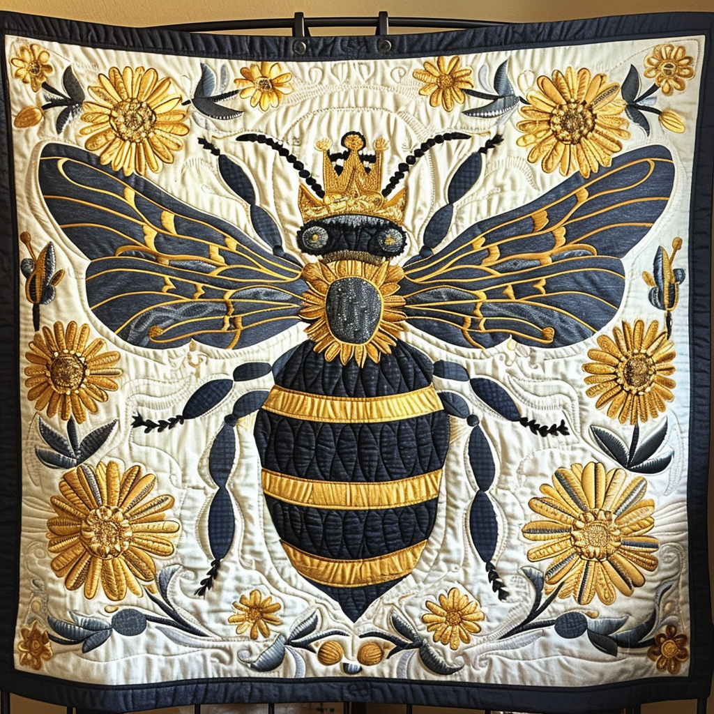 Queen Bee Quilted Blanket Bedroom Decor Native American Gifts