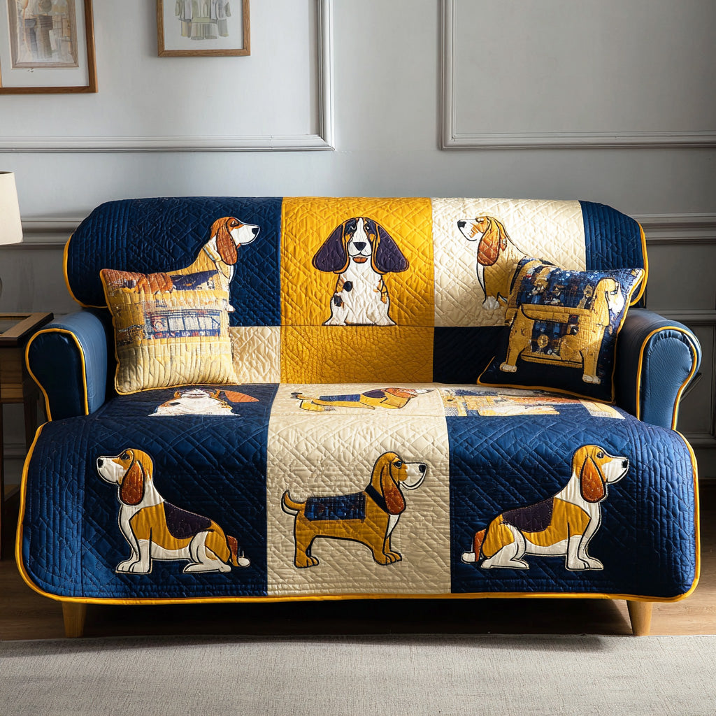 Quiet Hound Quilted Sofa Cover Covers For Sofas Dog And Owner Gifts