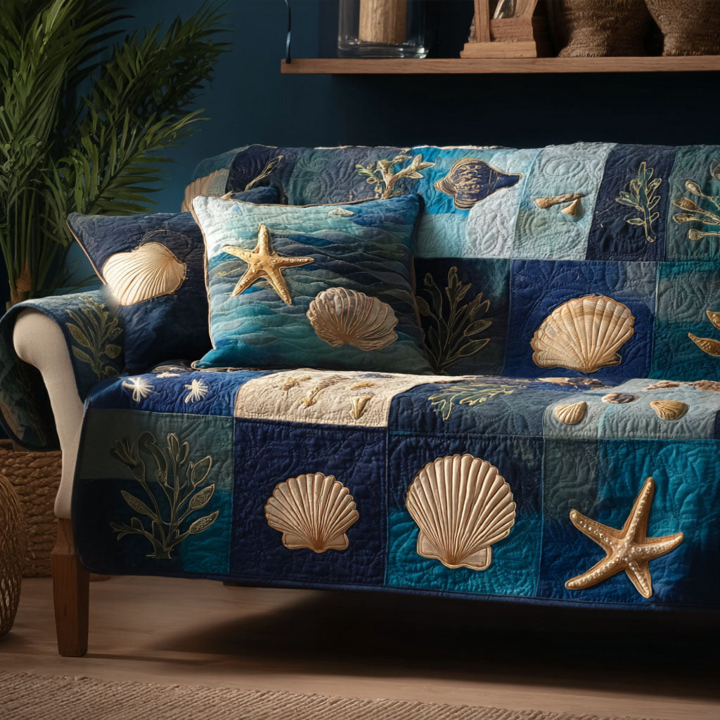 Quiet Shore Quilted Sofa Cover Couch And Sofa Covers Best Gifts For Beach Goers