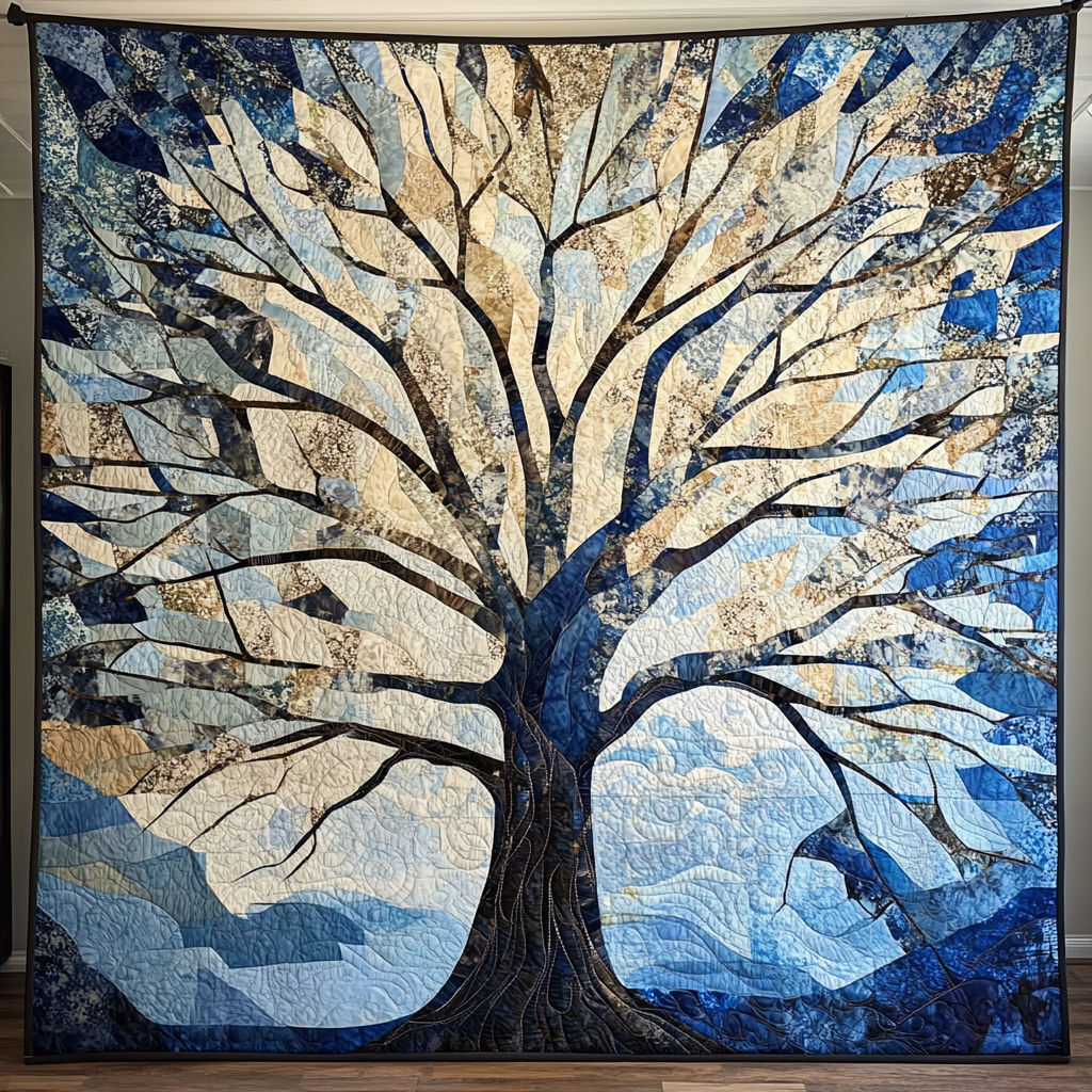 Rainbow Roots Quilted Blanket Best Bedspread Set Tree Of Life Gifts For Her