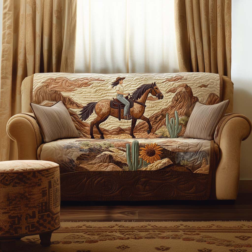 Range Style Quilted Sofa Cover Holiday Couch Covers Western Theme Ornaments