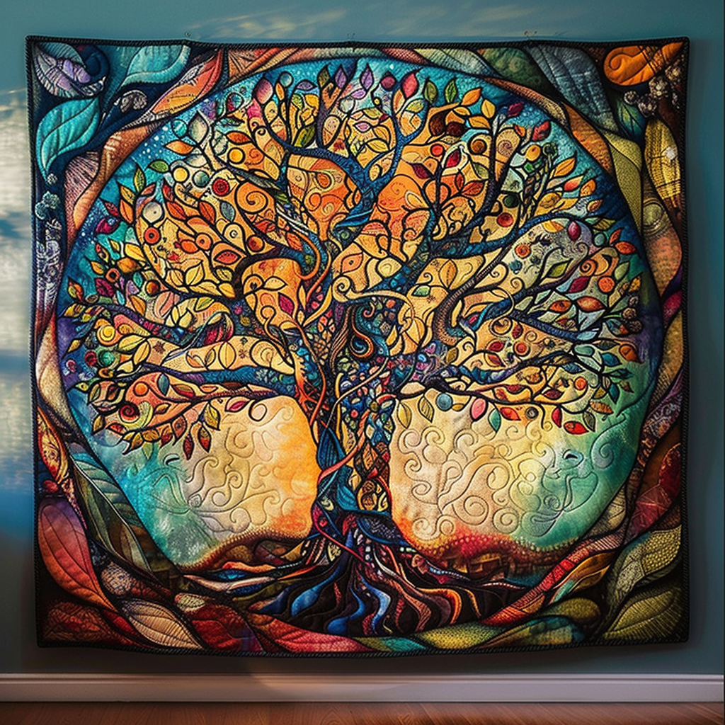 Roots and Branches Quilted Blanket Best King Sheet Set Tree Of Life Christmas Gifts