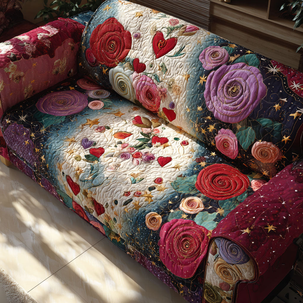 Rose Harmony Quilted Sofa Cover Best Slipcovers Valentine Day Ideas For Girlfriend