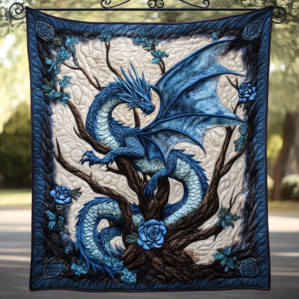 Rosefire Dragon Quilted Blanket Bed Bedding Set Awesome Gifts For Dragon Lovers