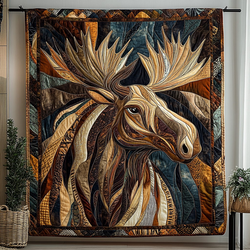 Rustic Antlers Quilted Blanket Bedroom Decor Best Gifts For Dad