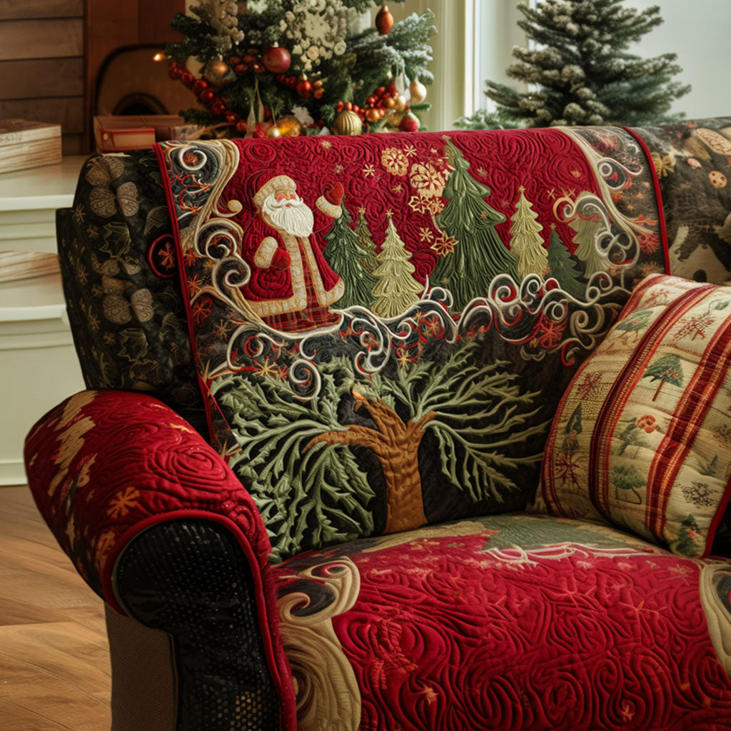 Rustic Winter Dream Quilted Sofa Cover Holiday Living Christmas Decor Best Family Gifts
