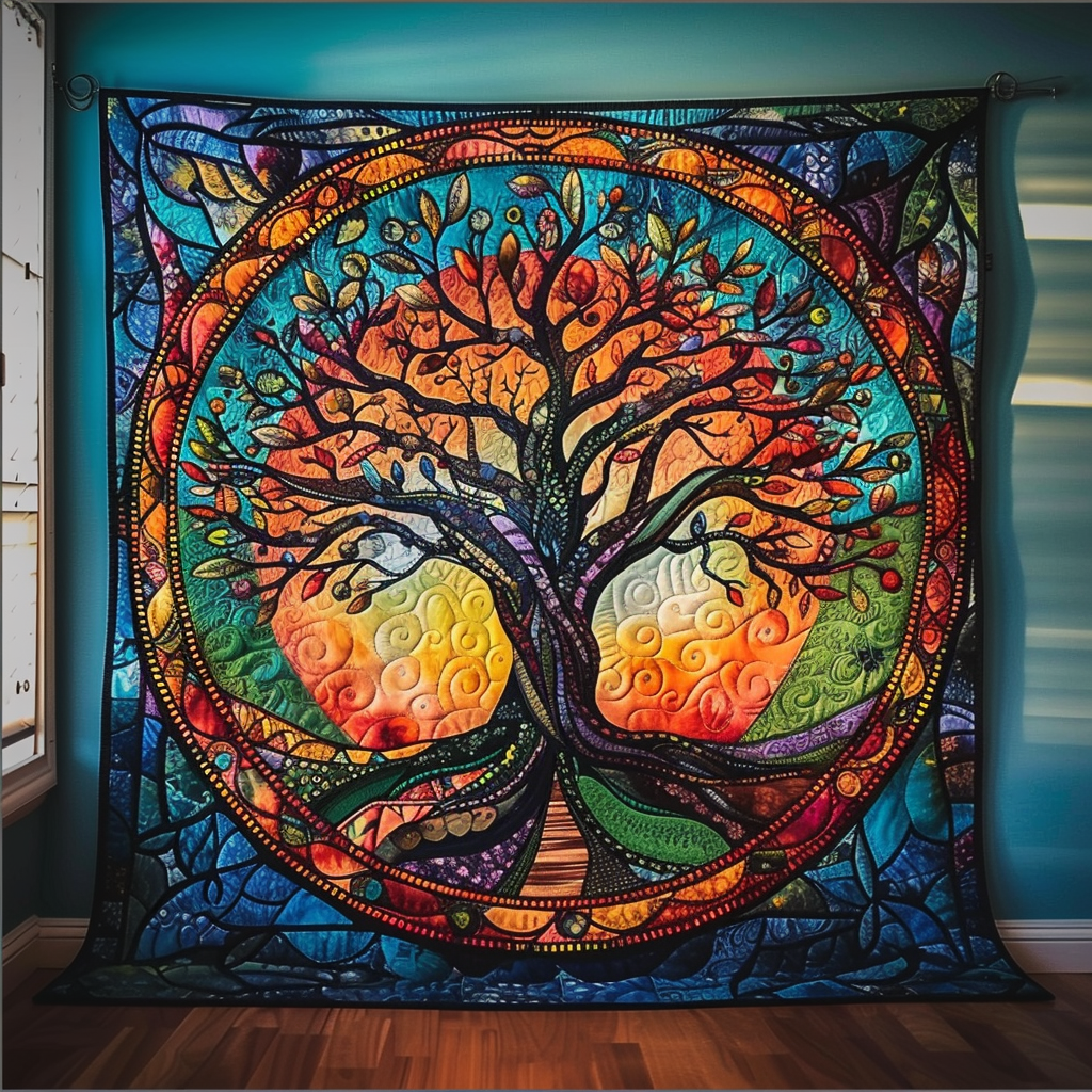 Sacred Grove Quilted Blanket Best Sheets Ever Tree Of Life Gift Items