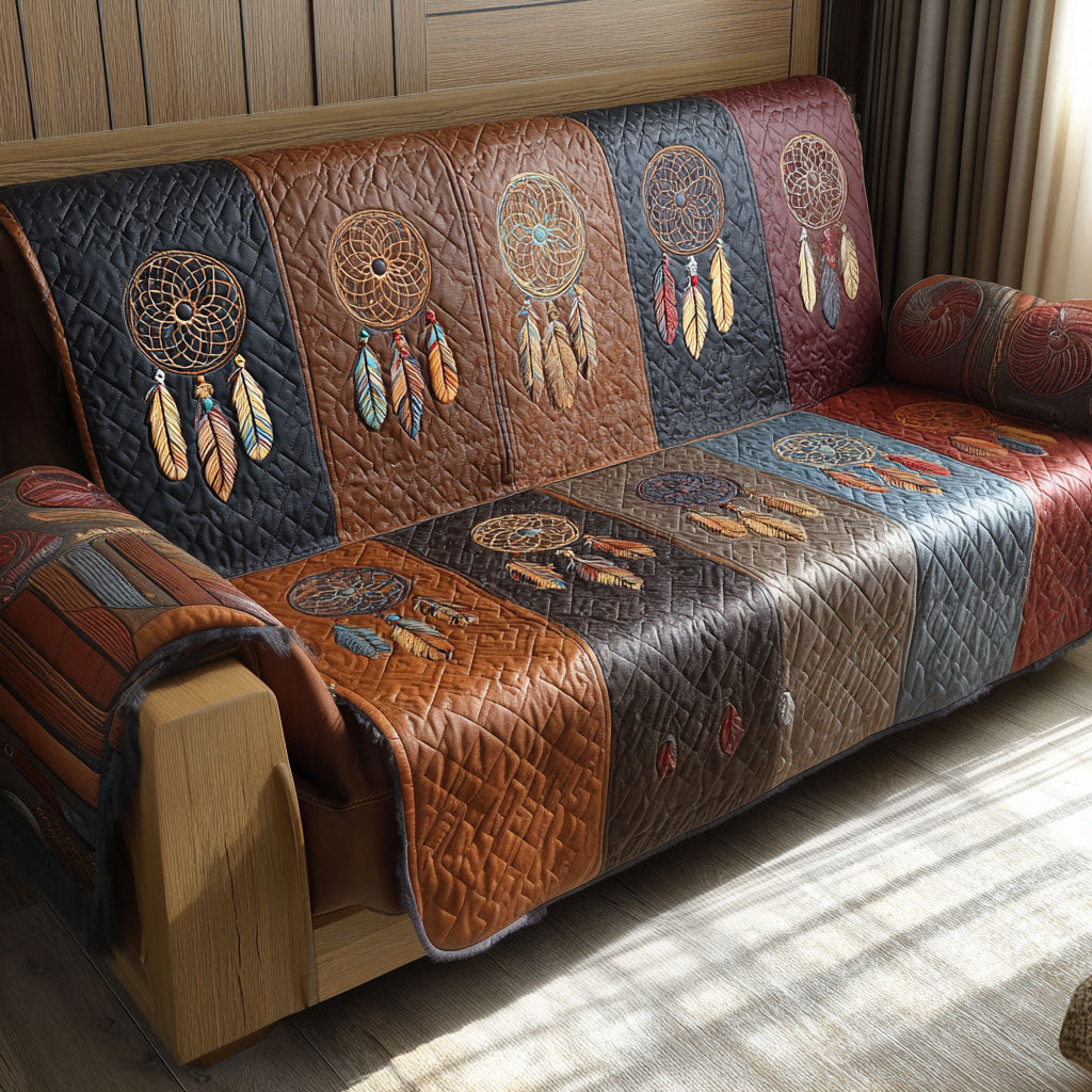 Sacred Plains Harmony Quilted Sofa Cover Large Couch Cover Native American Gifts Online