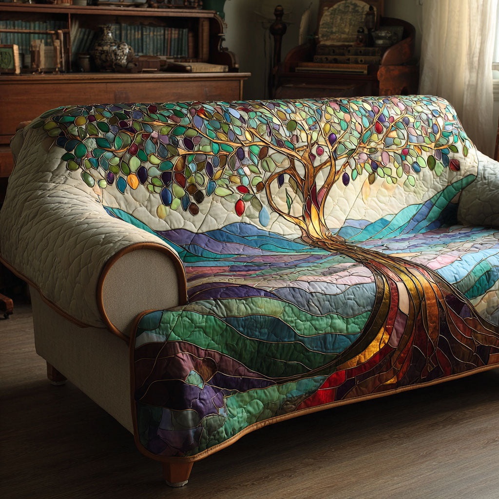Sacred Tree Quilted Sofa Cover Recliner Couch Covers Tree Of Life Gifts For Mom