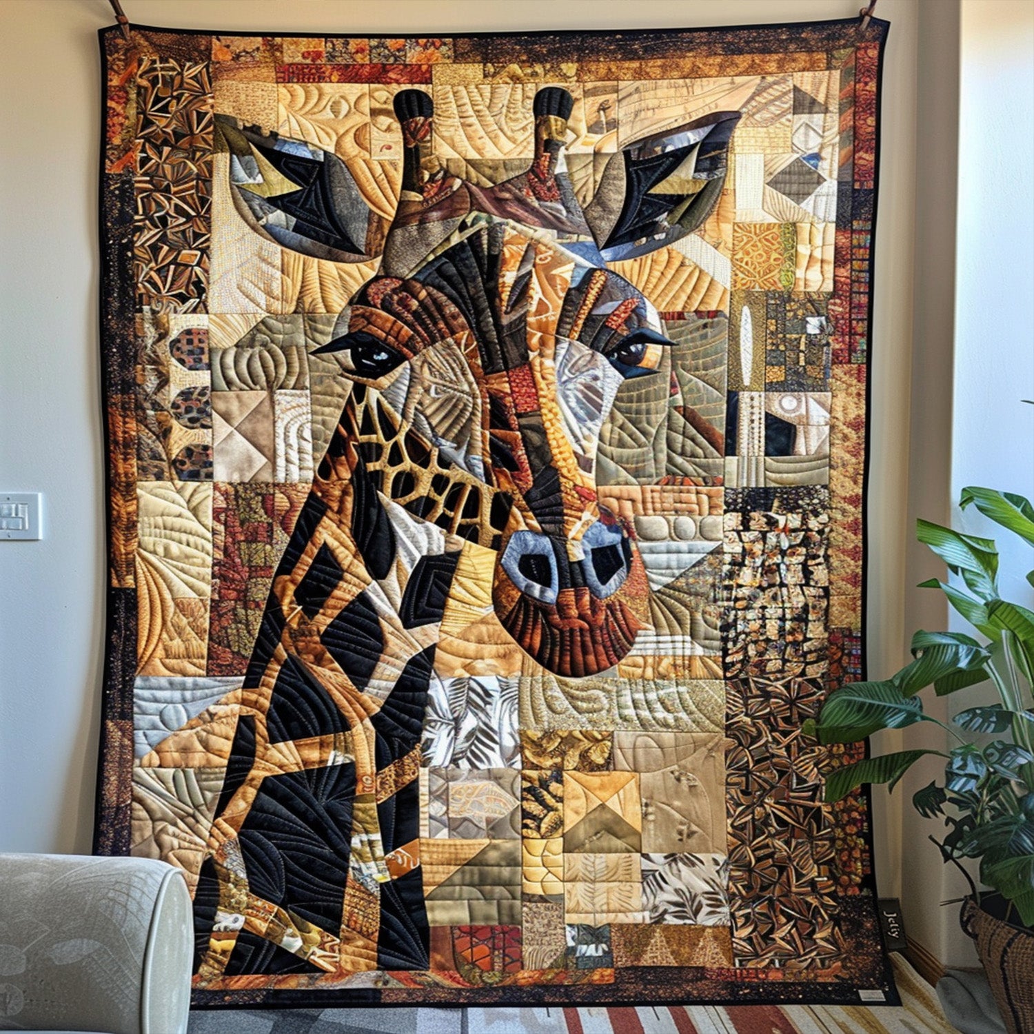 Safari Giraffe Quilted Blanket Unique Bed Sheet Set Giraffe Gifts For Her