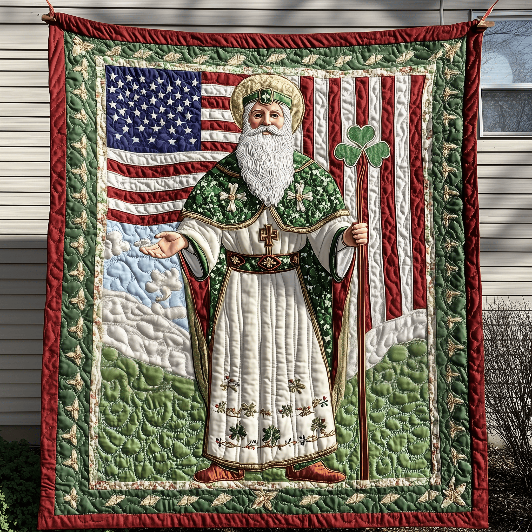Saint Patrick Quilted Blanket Best Throws For Sofas Gift For Him Her