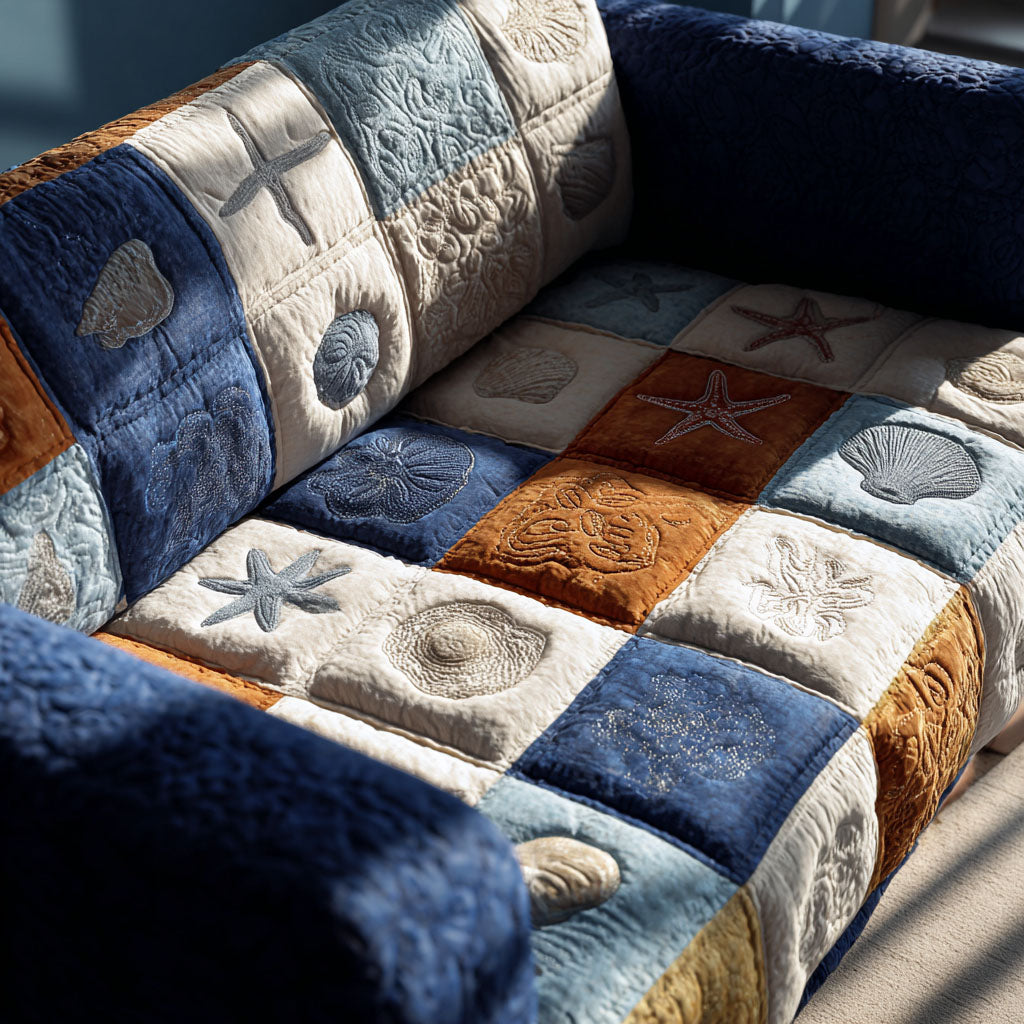 Sand Dune Quilted Sofa Cover Sofa Protector Cover Ocean Beach Themed Presents