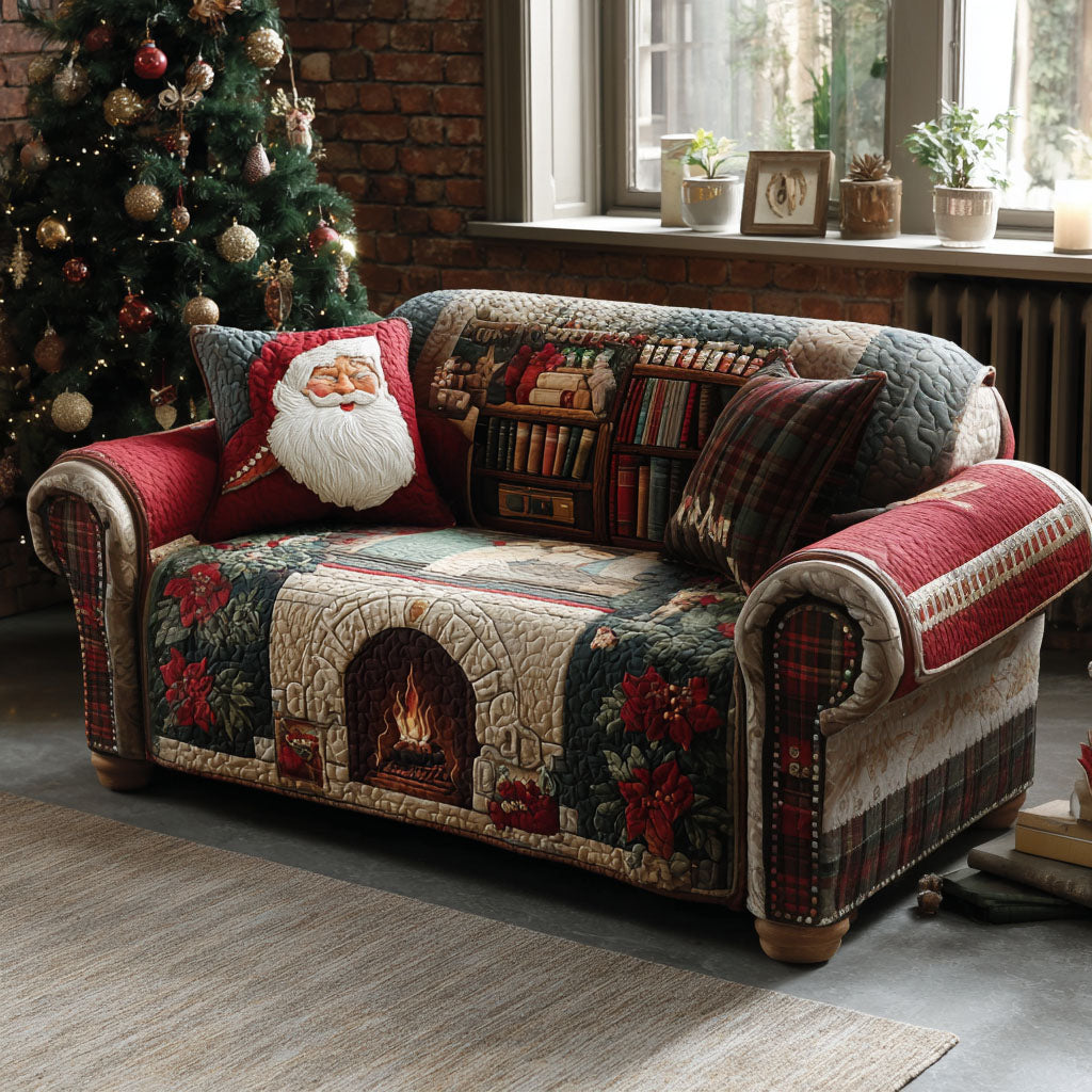 Santa Library Lounge Quilted Sofa Cover Pretty Sofa Covers Book Gifts For Ladies