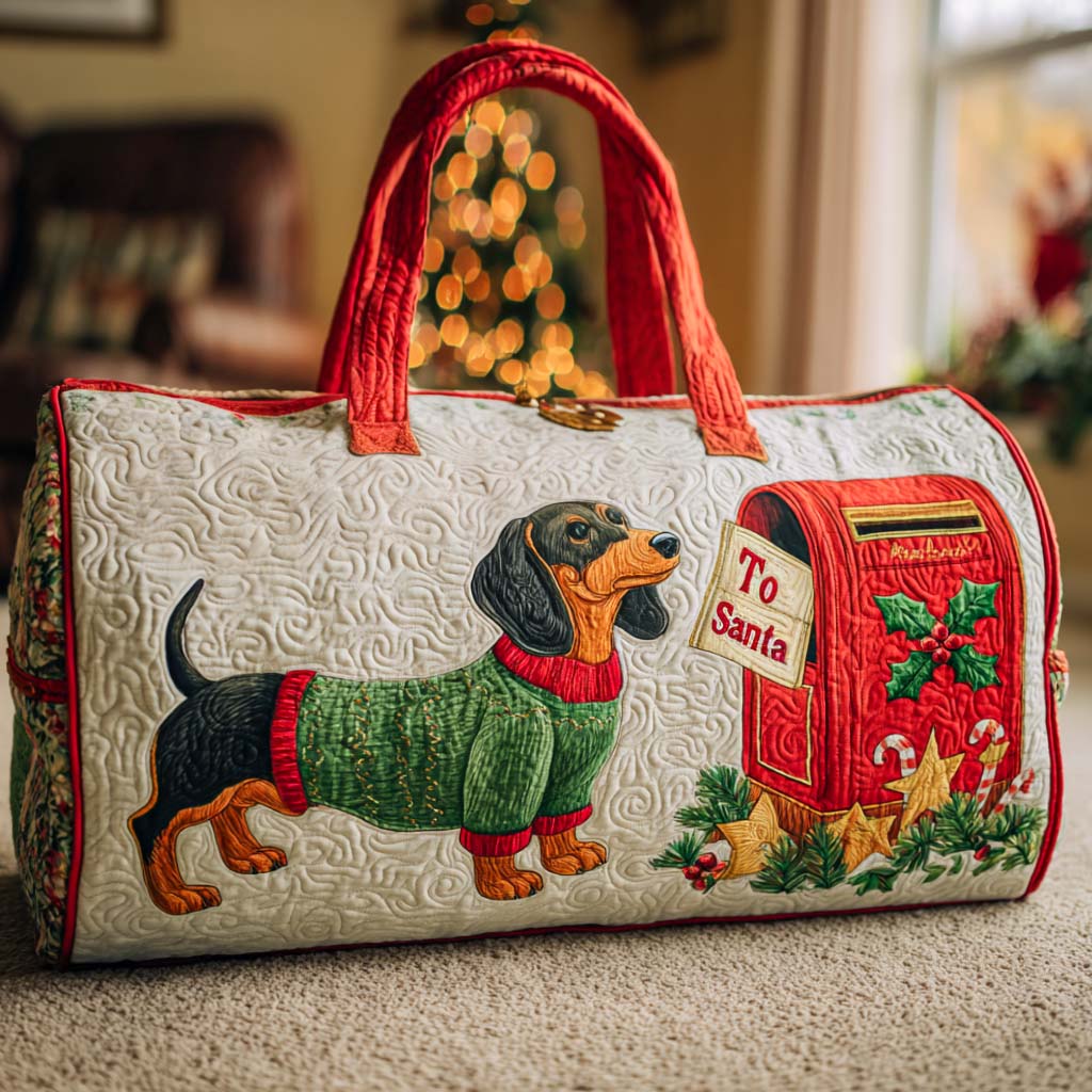 Santa Mail Quilted Duffle Bag Trendy Duffel Bags Christmas Gifts For Coworkers