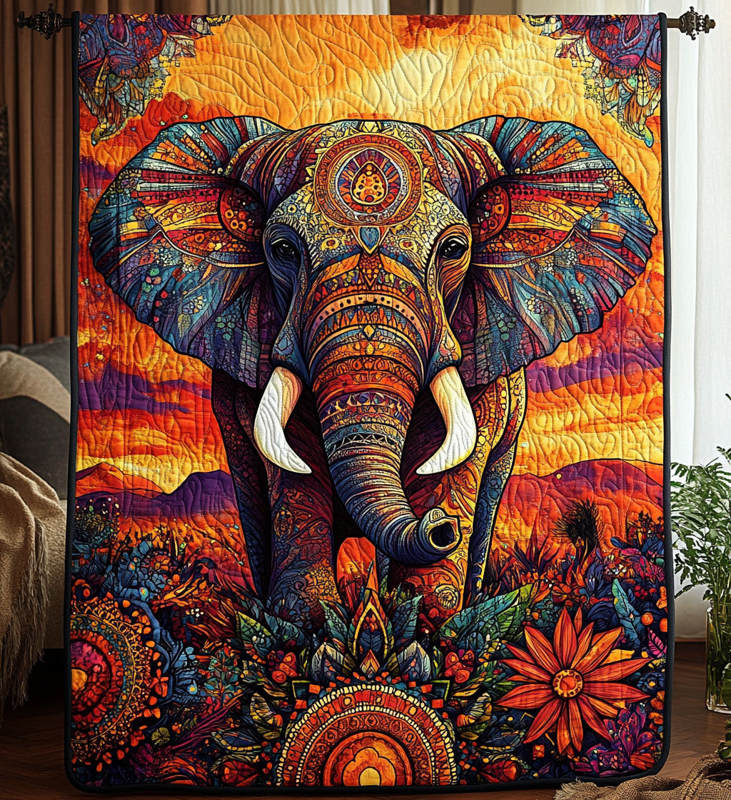 Savannah Guardian Quilted Blanket Bed Decor Good Gifts For Elephant Lovers