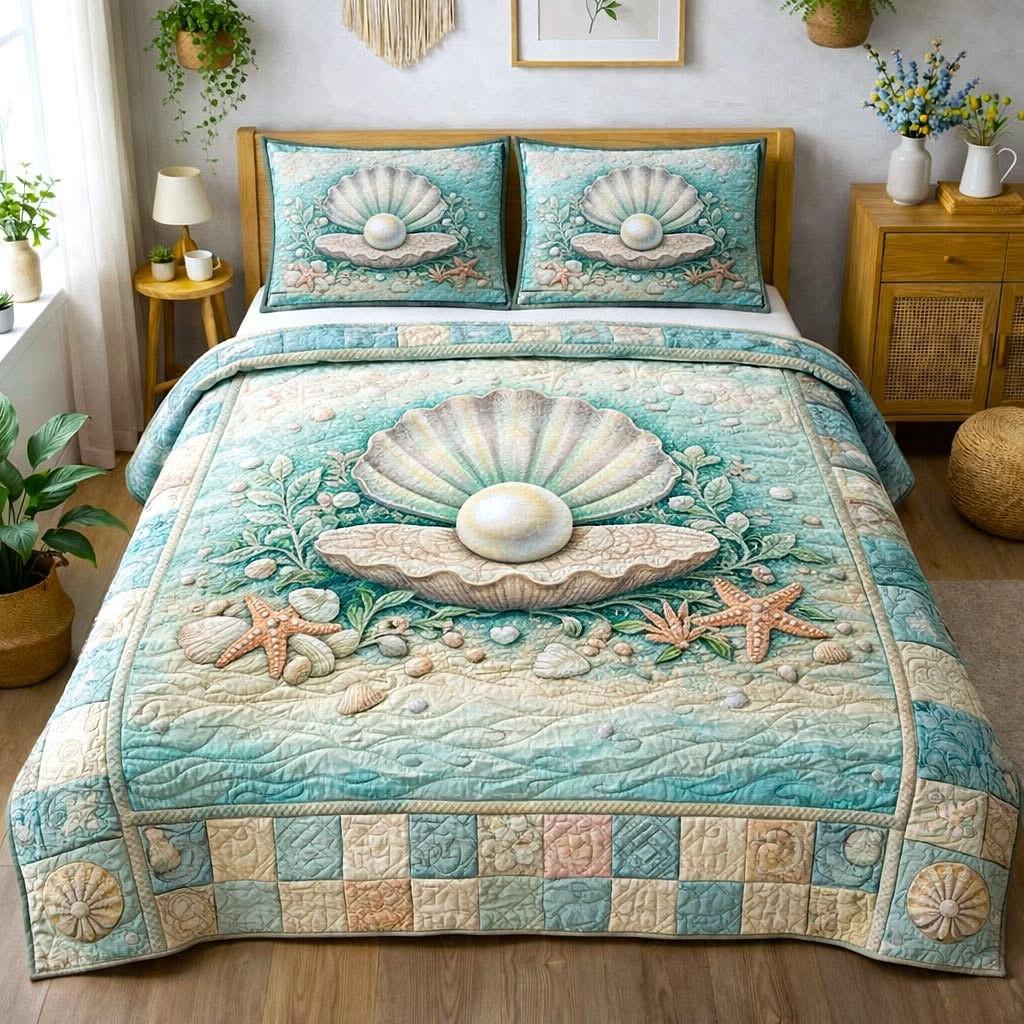 Sea Shells Quilted Bedding Set Bedroom Decor Ideas Top 10 Mother's Day Gift Ideas
