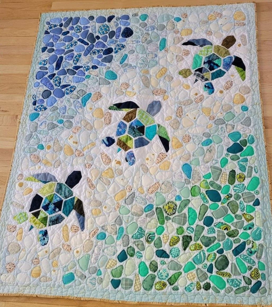Sea Turtle Quilted Blanket Bed Decor Sea Turtle Gifts For Mom